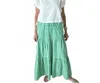 Navybleu Women's Gingham Skirt In Green In Green