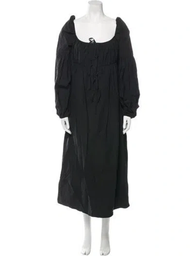 Pre-owned Naya Rea Scoop Neck Long Dress W/ Tags In Black