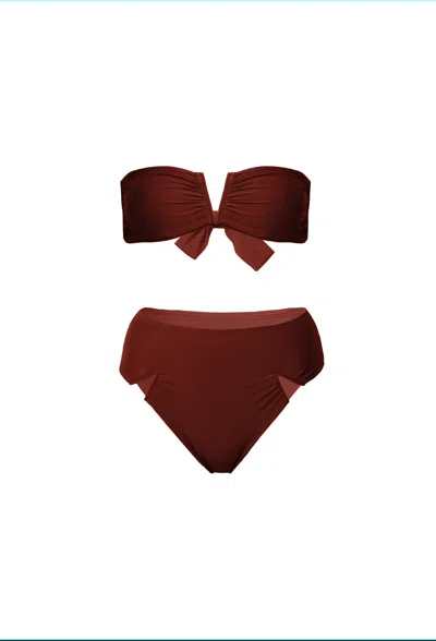 Nayades The Label Women's Brown Stella - Two-piece Burgundy Bottom