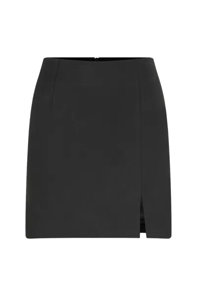 Nazli Ceren Vance Twill Mini Skirt In Black