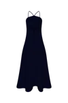 Nazli Ceren Riley Midi Dress In Midnight Blue