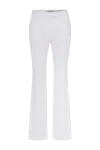 Nazli Ceren Arced Crepe Trousers In Blanche In White