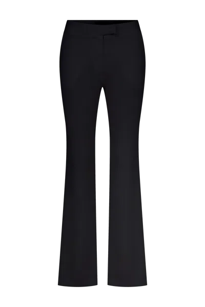 Nazli Ceren Arced Straight Cut Trousers In Charcoal