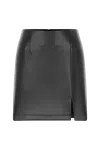 Nazli Ceren Vance Vegan Leather Mini Skirt In Black