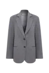 Nazli Ceren Boxy Wool Blazer In Grey In Dolphin Grey