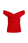 Nazli Ceren Cheri Blouse In Fiery Red In Cherry Red