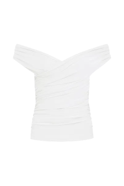 Nazli Ceren Cheri Blouse In White In White Smoke