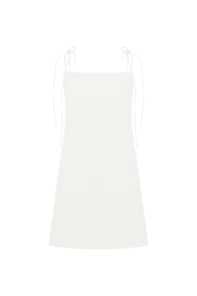 Nazli Ceren Ellie Mini Crepe Dress In Blanche In White