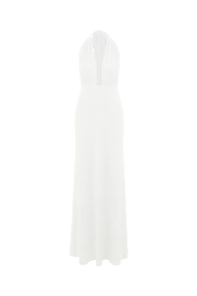 Nazli Ceren Ines Dress In White In White Smoke