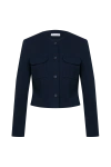 Nazli Ceren Irma Cotton Jacket In Deep Cobalt