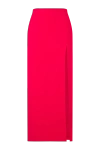 Nazli Ceren Lea Crepe Midi Skirt In Paprika Red