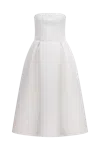 Nazli Ceren Lola Midi Dress In Vanilla Ice In White