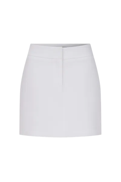 Nazli Ceren Women's White Marde A-line Skirt In Blanche