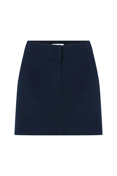Nazli Ceren Marde Cotton Mini Skirt In Deep Cobalt In Blue