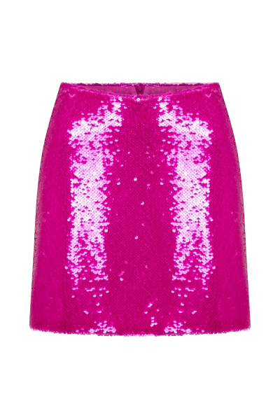 Nazli Ceren Marde Sequin Mini Skirt In Sugar Swizzle In Pink