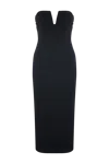 Nazli Ceren Miora Crepe Midi Dress In Black