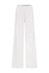 Nazli Ceren Mui Wide Leg Linen Trousers In White In White