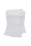 Nazli Ceren Odyle Crepe Bustier In Blanche In White