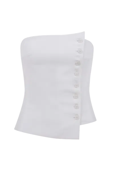 Nazli Ceren Odyle Crepe Bustier In Blanche In White
