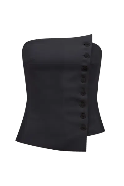 Nazli Ceren Odyle Top In Black In Brown