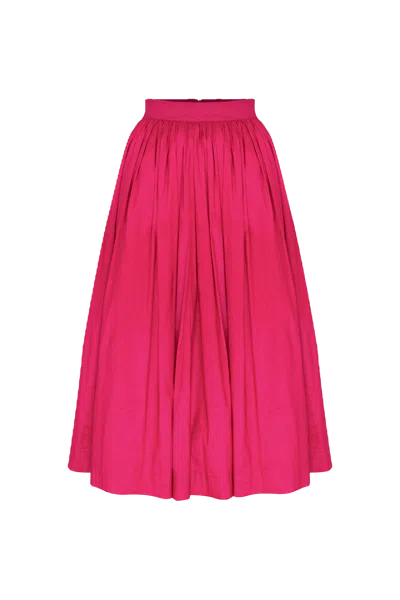 Nazli Ceren Lou Lou Midi Skirt In Pink
