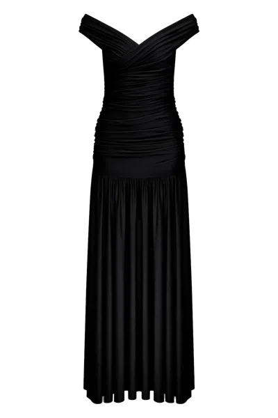 Nazli Ceren Purley Jersey Long Dress In Black