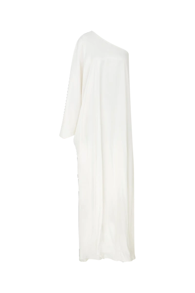 Nazli Ceren Women's Venus One-shoulder Satin Maxi Dress In White Swan