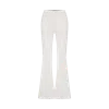 Nazli Ceren Marylebone Crepe Flared Trousers In Vanilla Ice In White