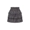 Nazli Ceren Amy Ruffled Poplin Mini Skirt In Dark Brown In Brown