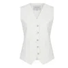 Nazli Ceren Women's Bea Vestcoat In White In White