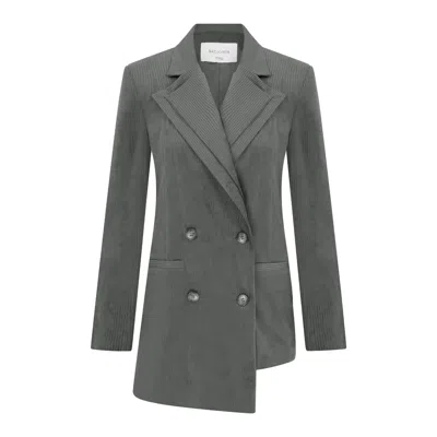 Nazli Ceren Women's Bicolle Corduroy Jacket In Grey