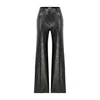 Nazli Ceren Women's Black Millie Straight Cut Croc-effect Trousers In Black