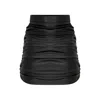 Nazli Ceren Women's Black Chels Ruched Vegan Leather Mini Skirt In Black