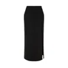 Nazli Ceren Women's Black Lea Maxi Skirt In Paprika Red In Black