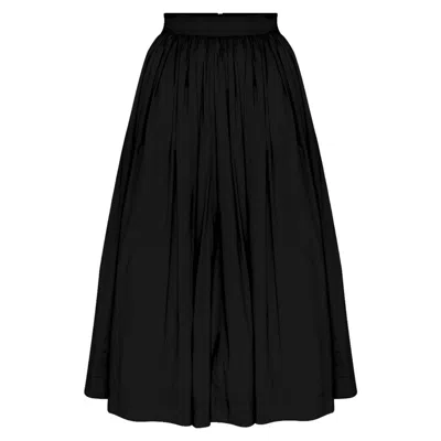 Nazli Ceren Women's Black Lou Lou Midi Skirt In Noir
