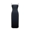 Nazli Ceren Miles Crepe Midi Dress In Black