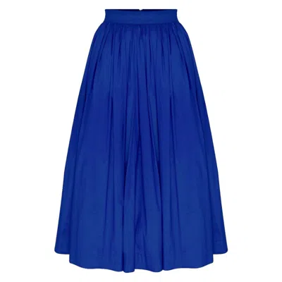 Nazli Ceren Women's Blue Lou Lou Midi Skirt In Bleu