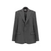 Nazli Ceren Women's Boxy Wool Blazer In Grey In Grey