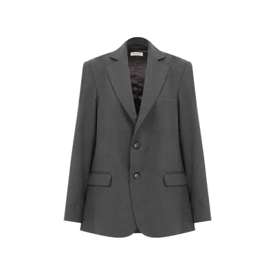 Nazli Ceren Women's Boxy Blazer In Grey In Black