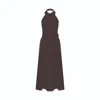 Nazli Ceren Carrie Linen Midi Dress In Burnt Siena In Brown