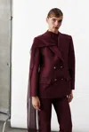 Nazli Ceren Women's Brown Elodie Blazer In Bordeaux In Brown