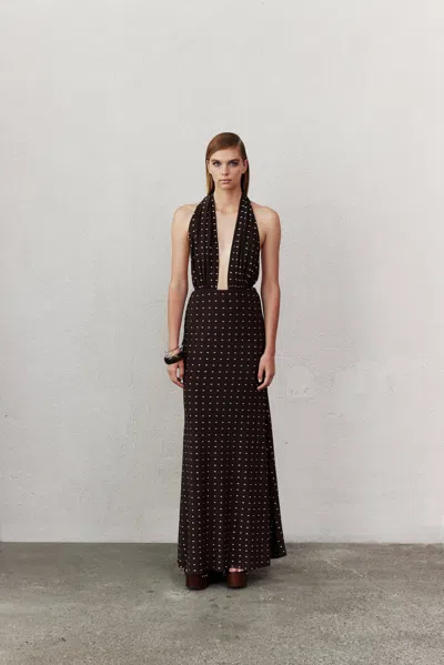 Nazli Ceren Women's Brown Ines Jersey Dress In Chocolate Chip