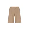 Nazli Ceren Women's Brown Marde Shorts In Almond Buff In Brown