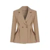 Nazli Ceren Marde Tailored Jacket In Almond Buff In Brown