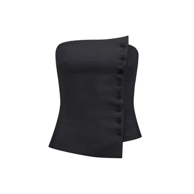 NAZLI CEREN WOMEN'S BROWN ODYLE TOP IN BLACK