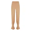 Nazli Ceren Raff Asymmetric Cotton Trousers In Brown