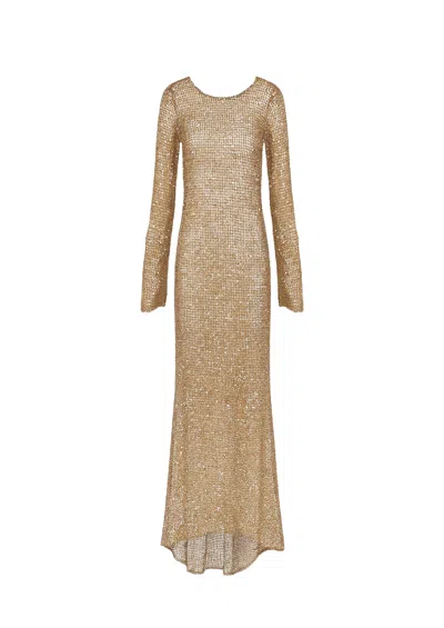 Nazli Ceren Women's Brown Riona Dress In Antique Bronze In Burgundy