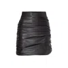 Nazli Ceren Chels Ruched Skirt In Brown In Brown