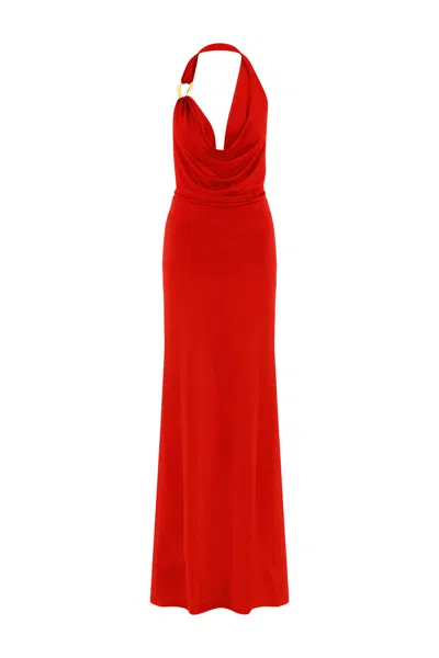 Nazli Ceren Women's Dakota Long Jersey Dress In Red