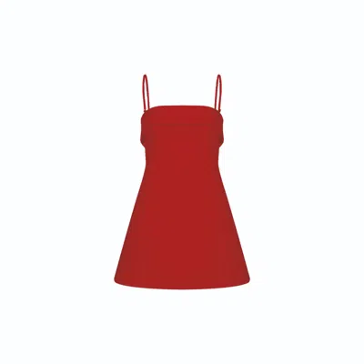Nazli Ceren Gaia Mini Dress In Fiery Red
